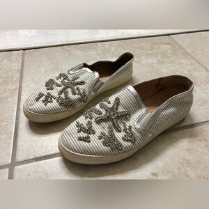 ANTONIO MELANI Silver Embellished Sneakers